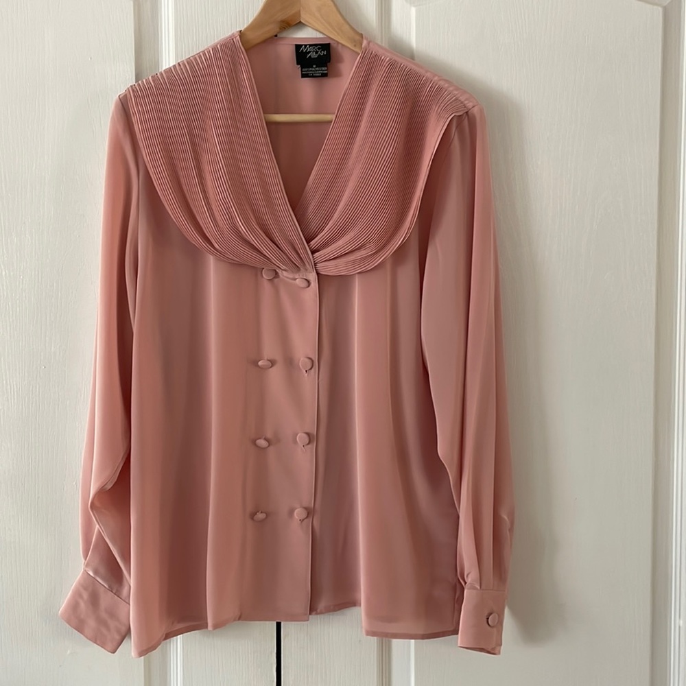 Marc Allen pink vintage blouse SIZE US 8